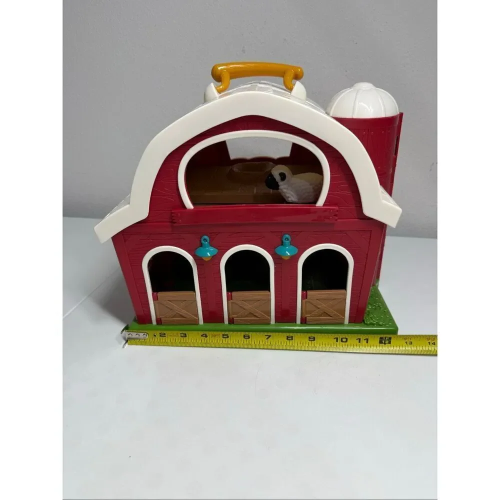 Battat– Big Red Barn, Animal Farm Playset Learning Toy for Large Farm + 1 Animal